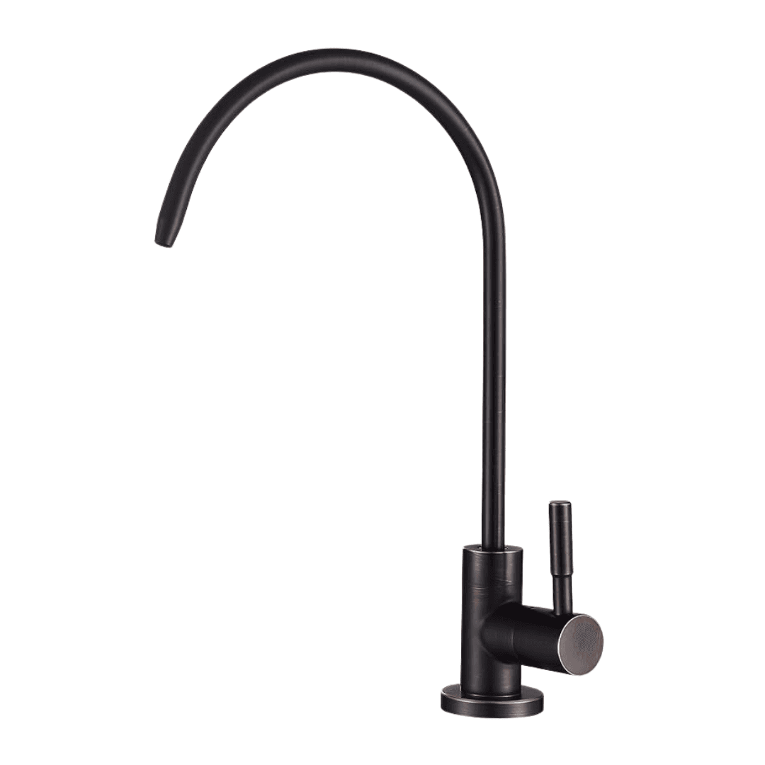 Oil-rubbed bronze drinking water faucet